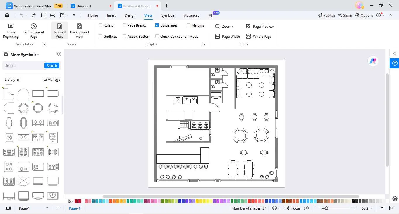 editing the floor plan