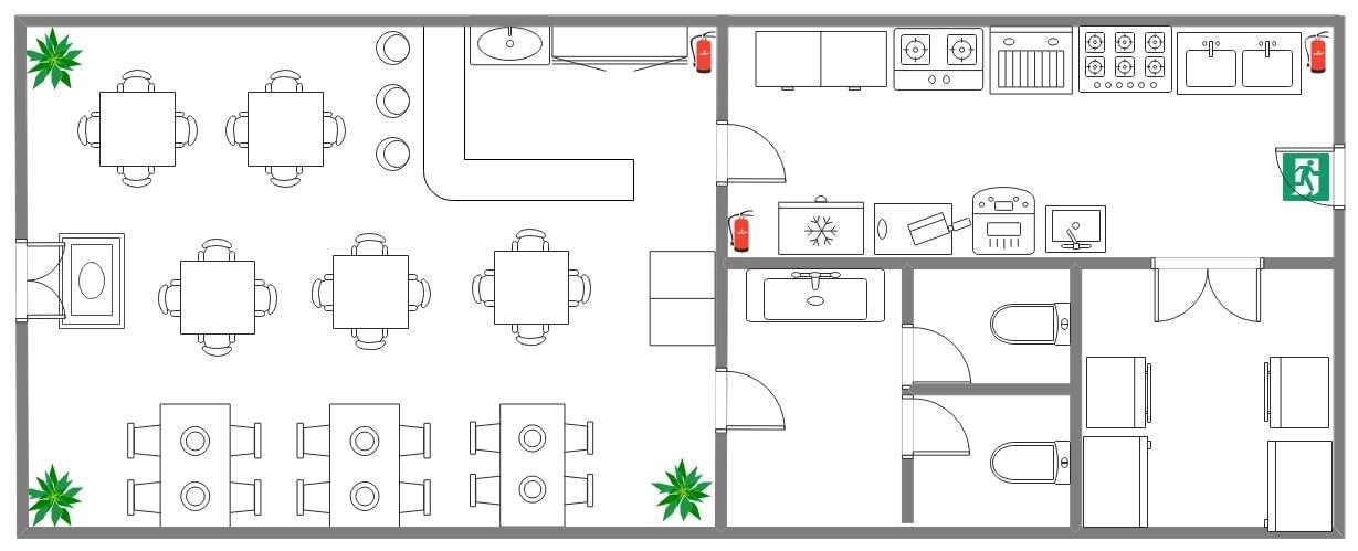 floor plan of a ramen house