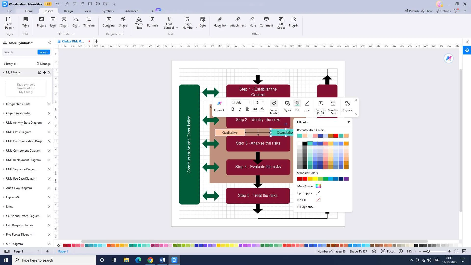 color coding risks in edrawmax