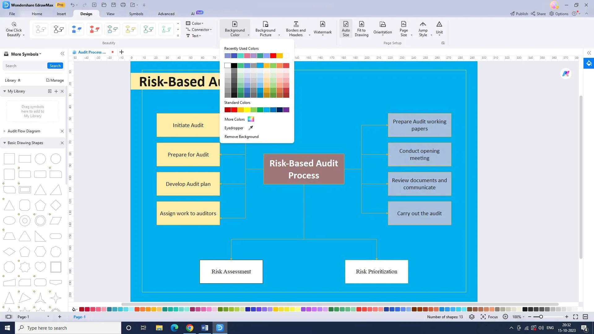 personalizando una plantilla en EdrawMax