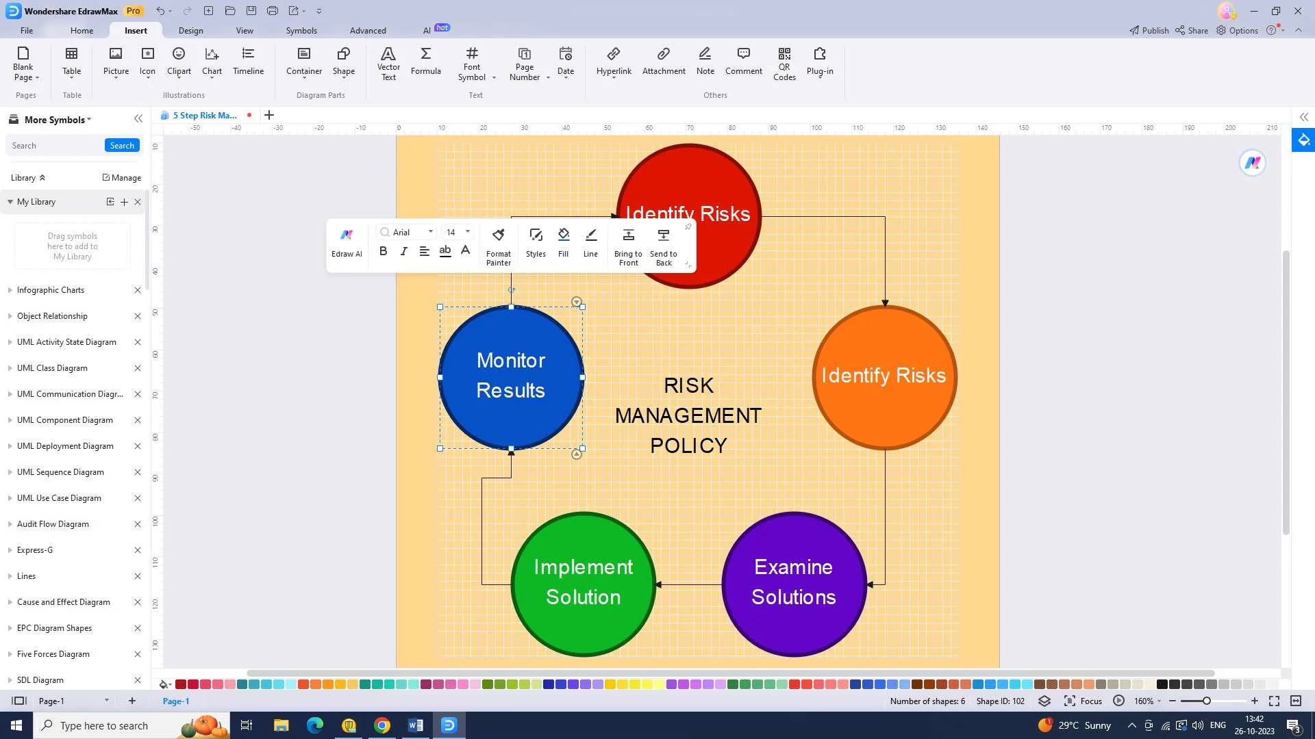 conectando el diagrama de flujo