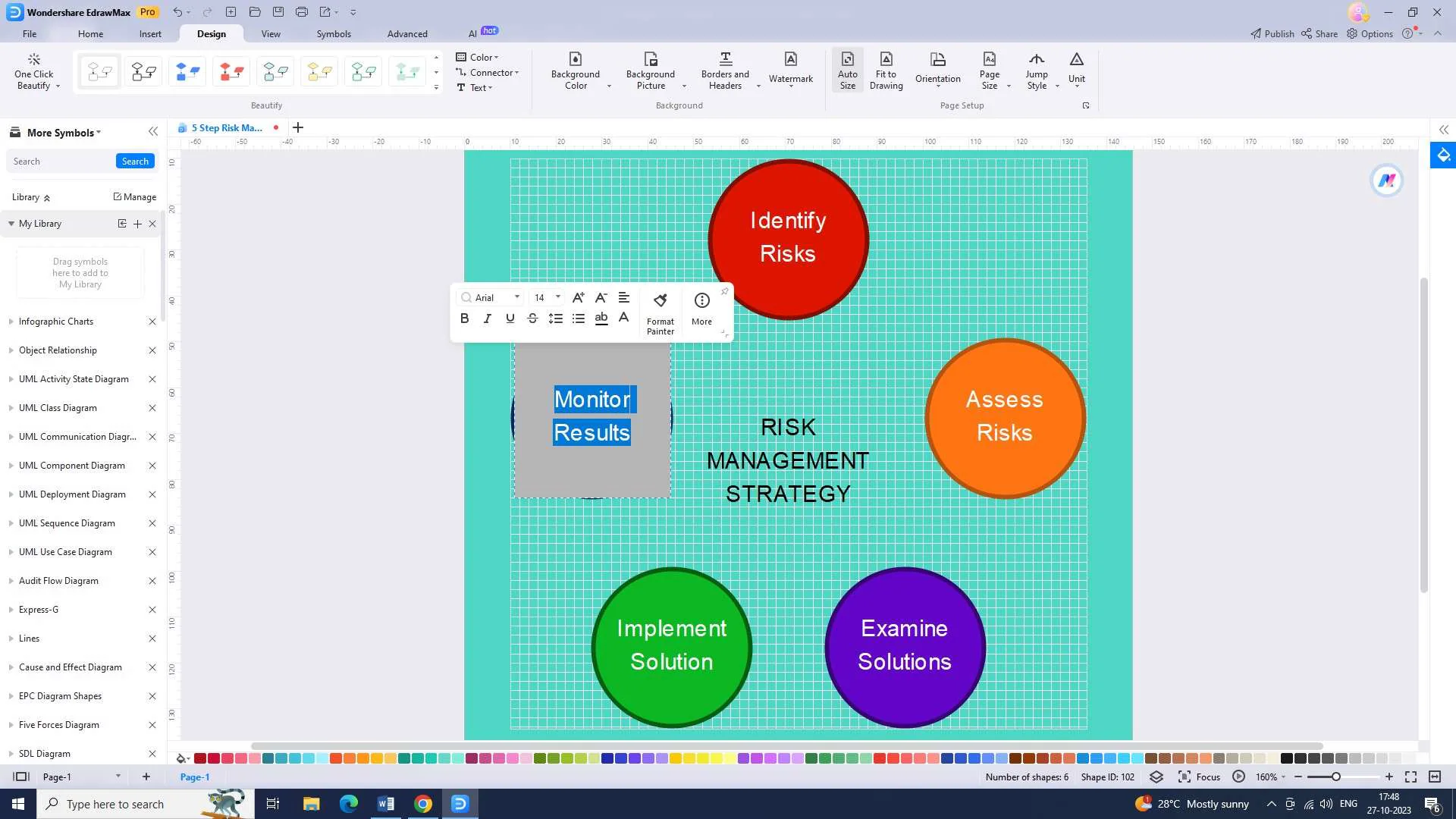 inserting risk elements into the chart