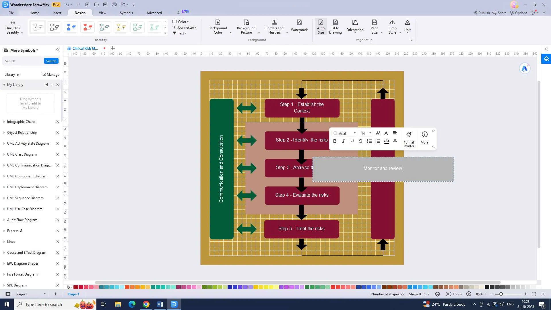 Añadir texto al diagrama de flujo