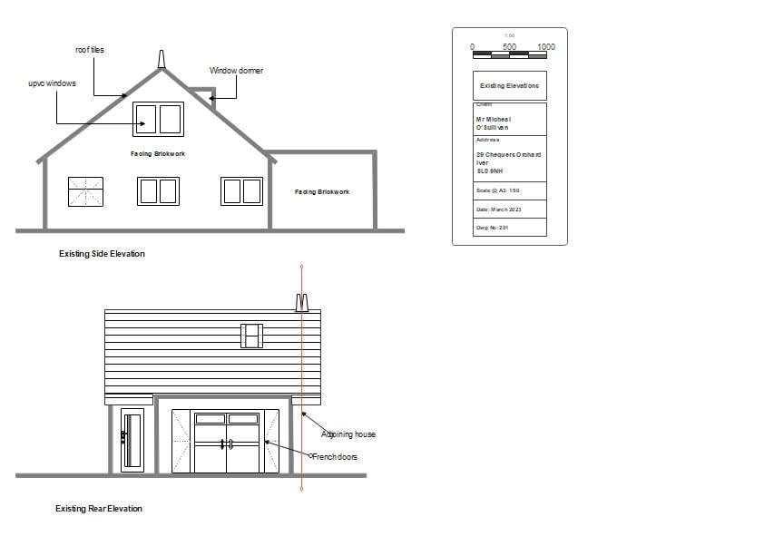 erhebung design eines 2-etagen hauses