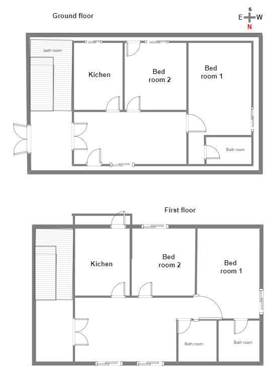 2 story house plan 3 bedrooms