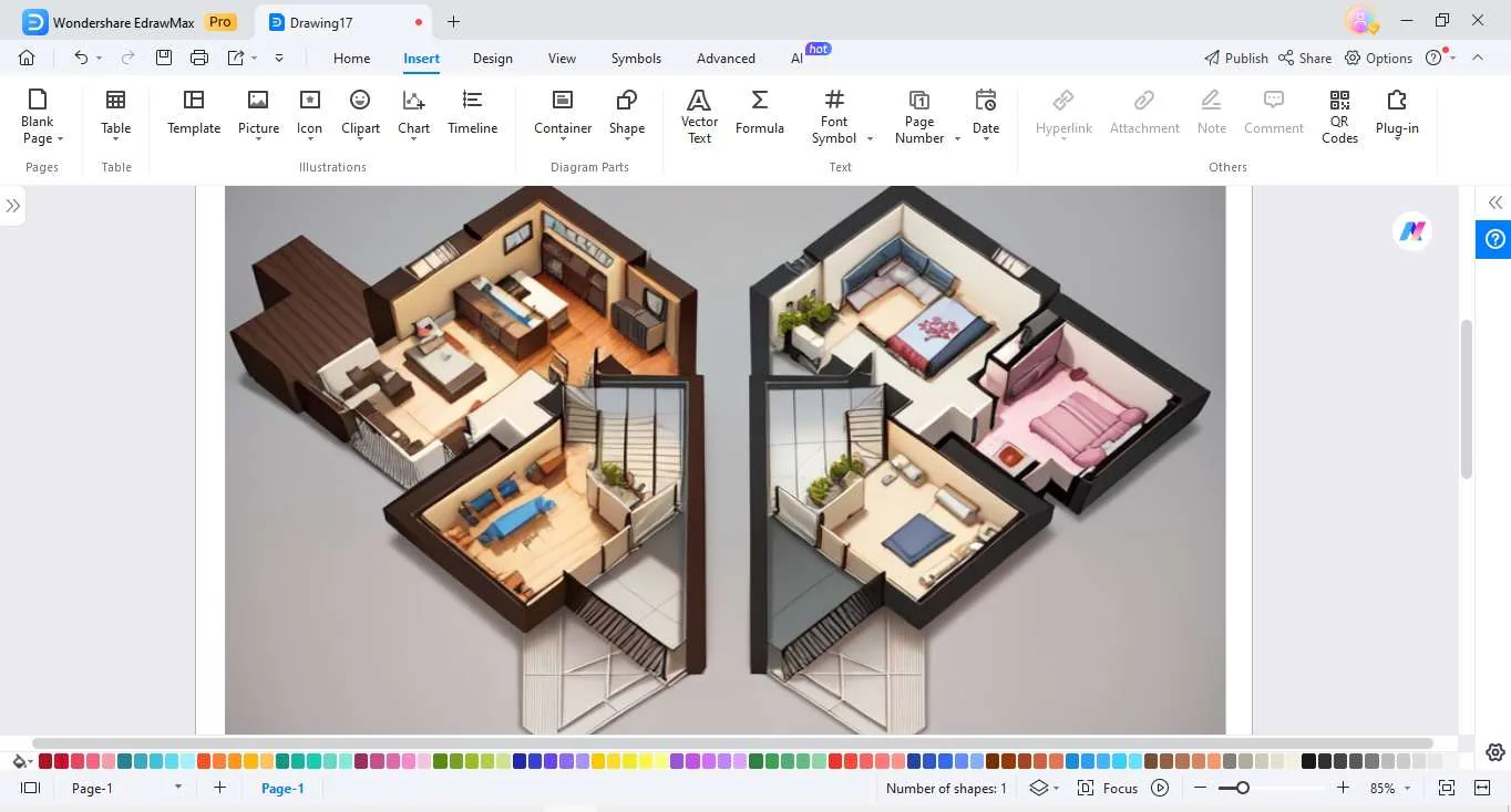 editing the ai floor plan