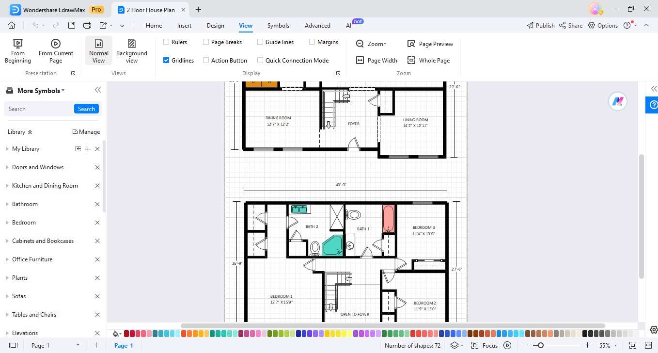 customizing floor plan template