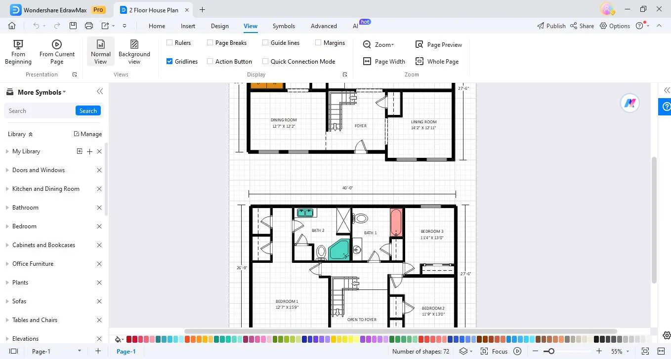 personalizar plantilla de plano de planta