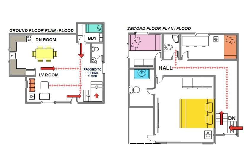 floor plan with flood control
