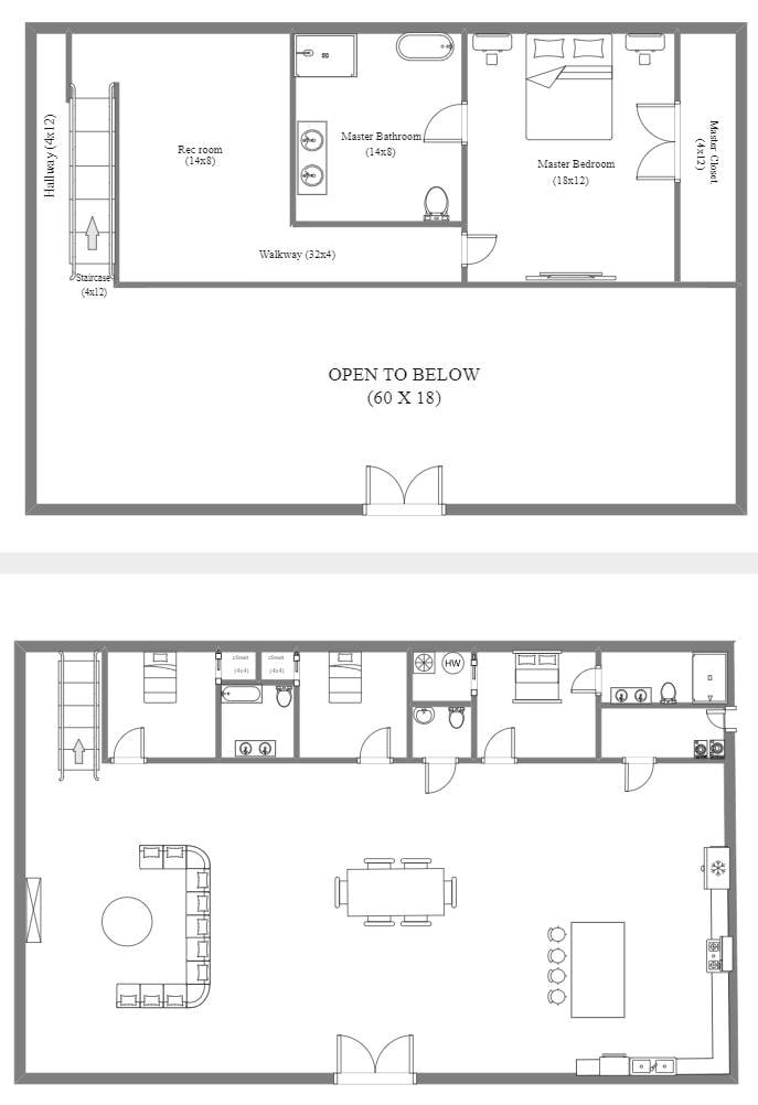 spacious 2 story blueprint