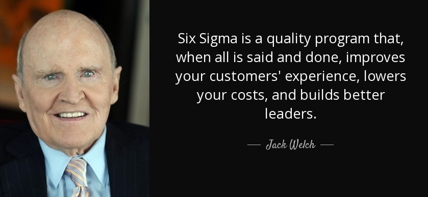 welch quote about six sigma