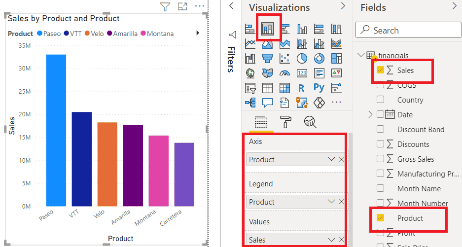 example of stacked bar chart in power bi