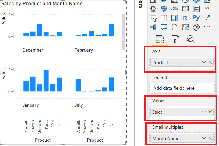 edit axis and values of the stacked bar chart
