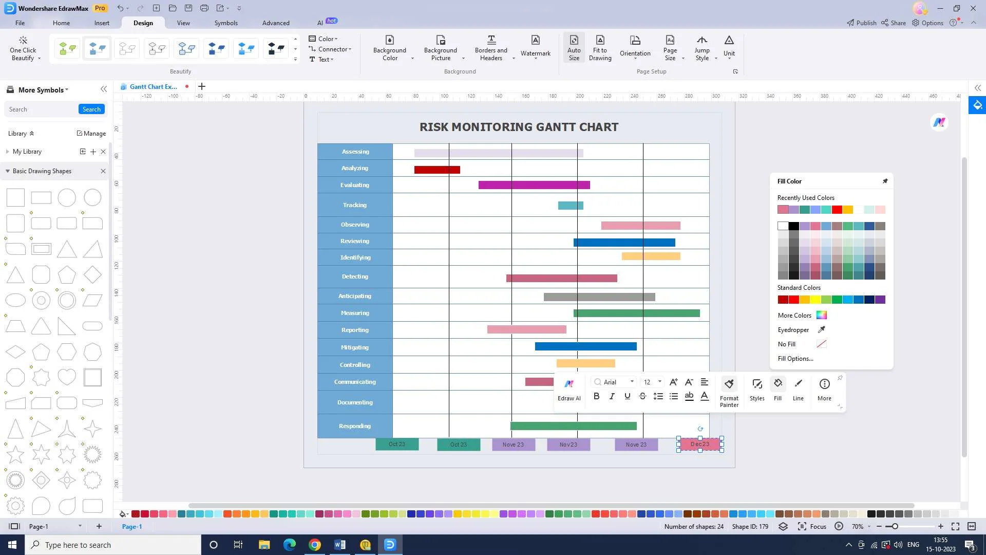 adding dates to the chart