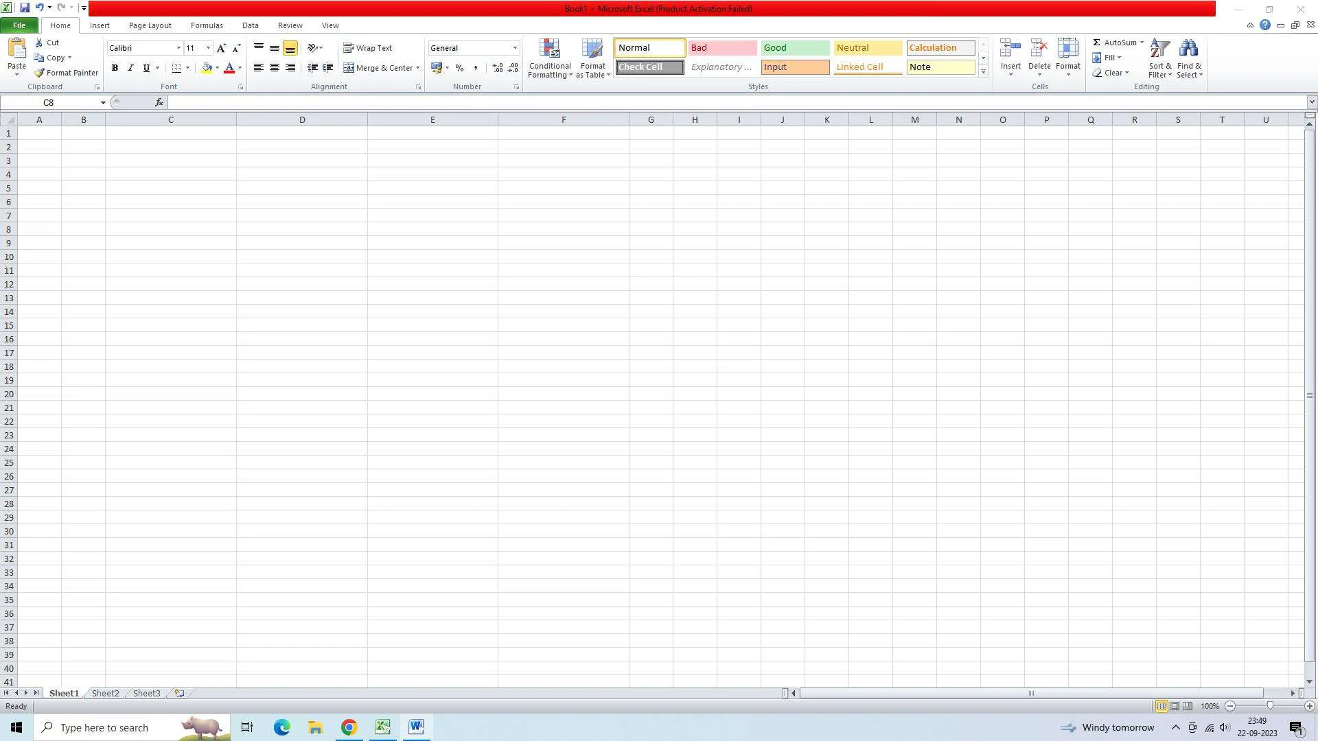 Hauteur et largeur des cellules de l'organigramme du couloir de nage formatées en Excel