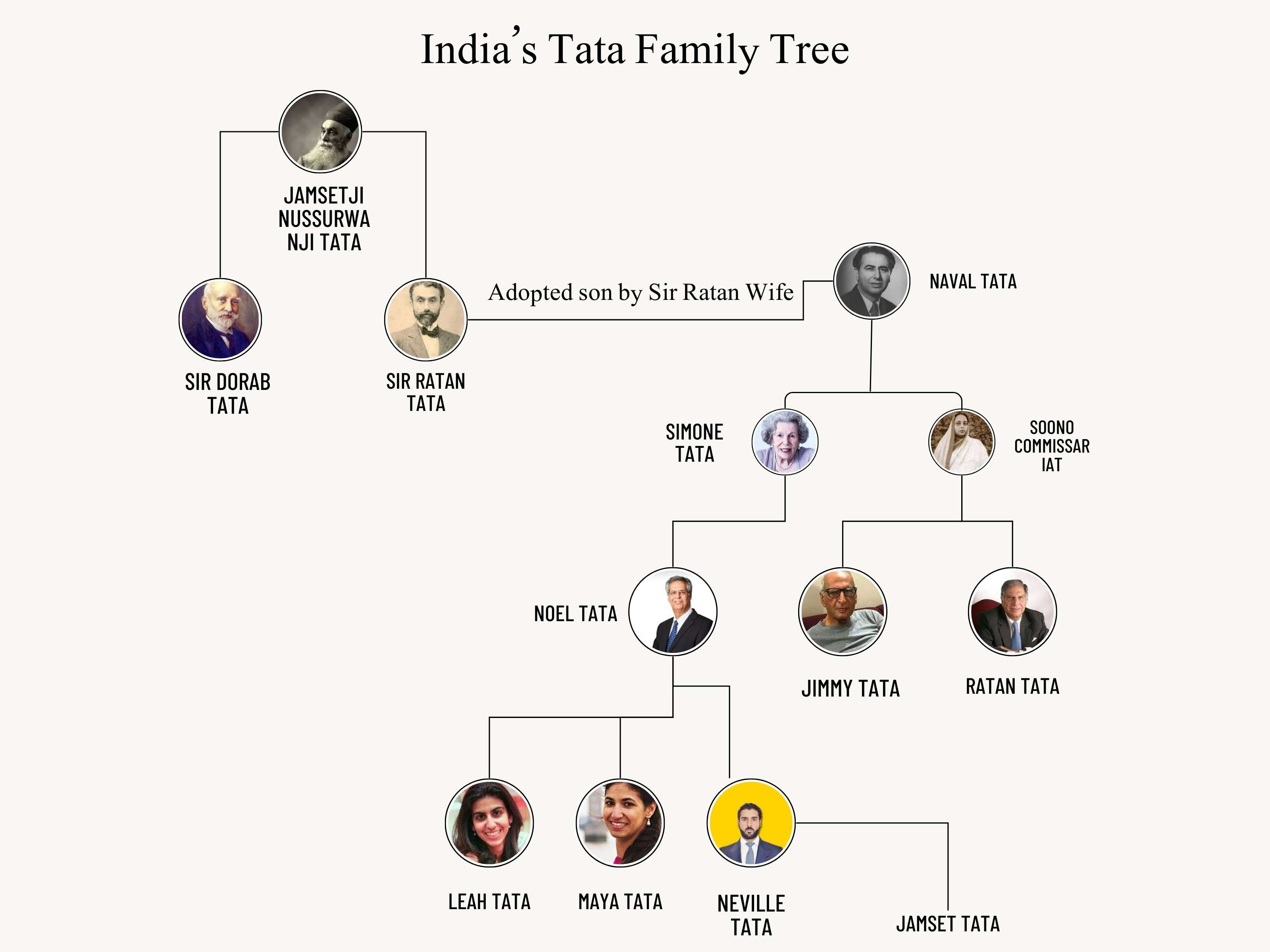 family tree for the Tata group
