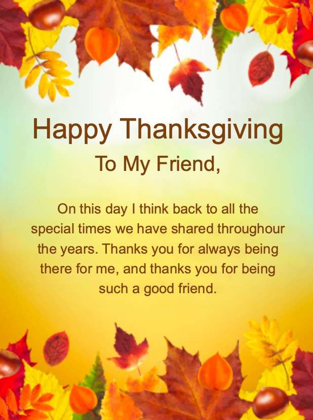 heartfelt message thanksgiving card