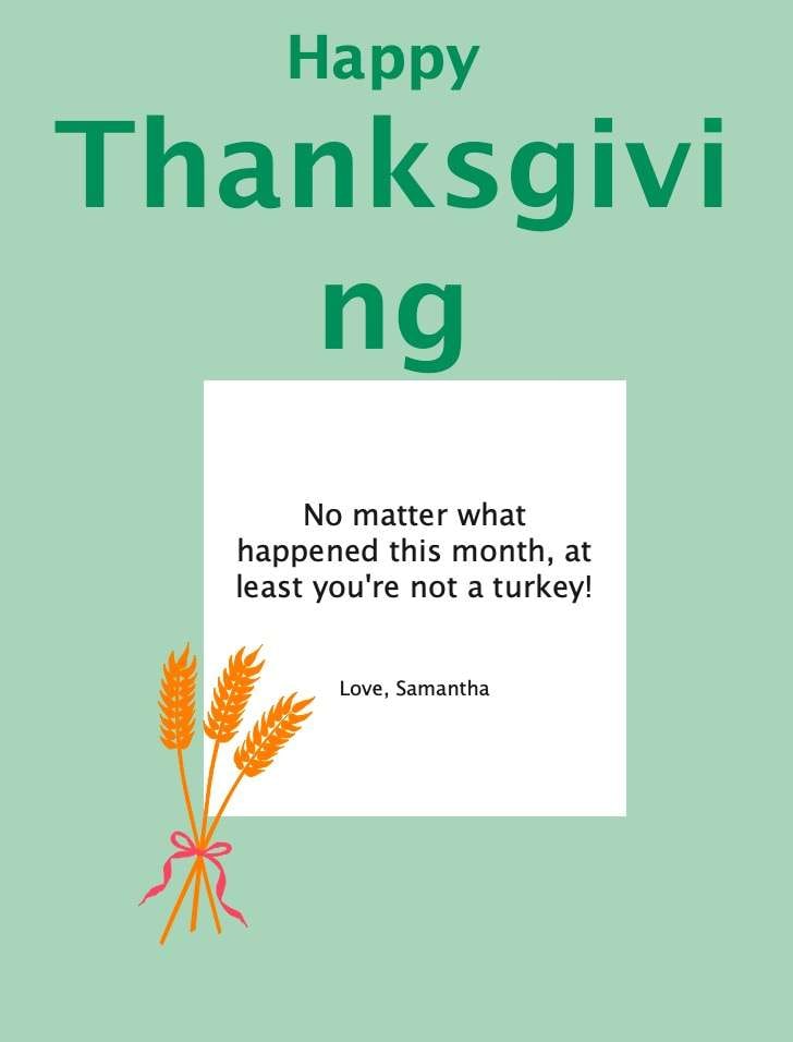 simple business thanksgiving card