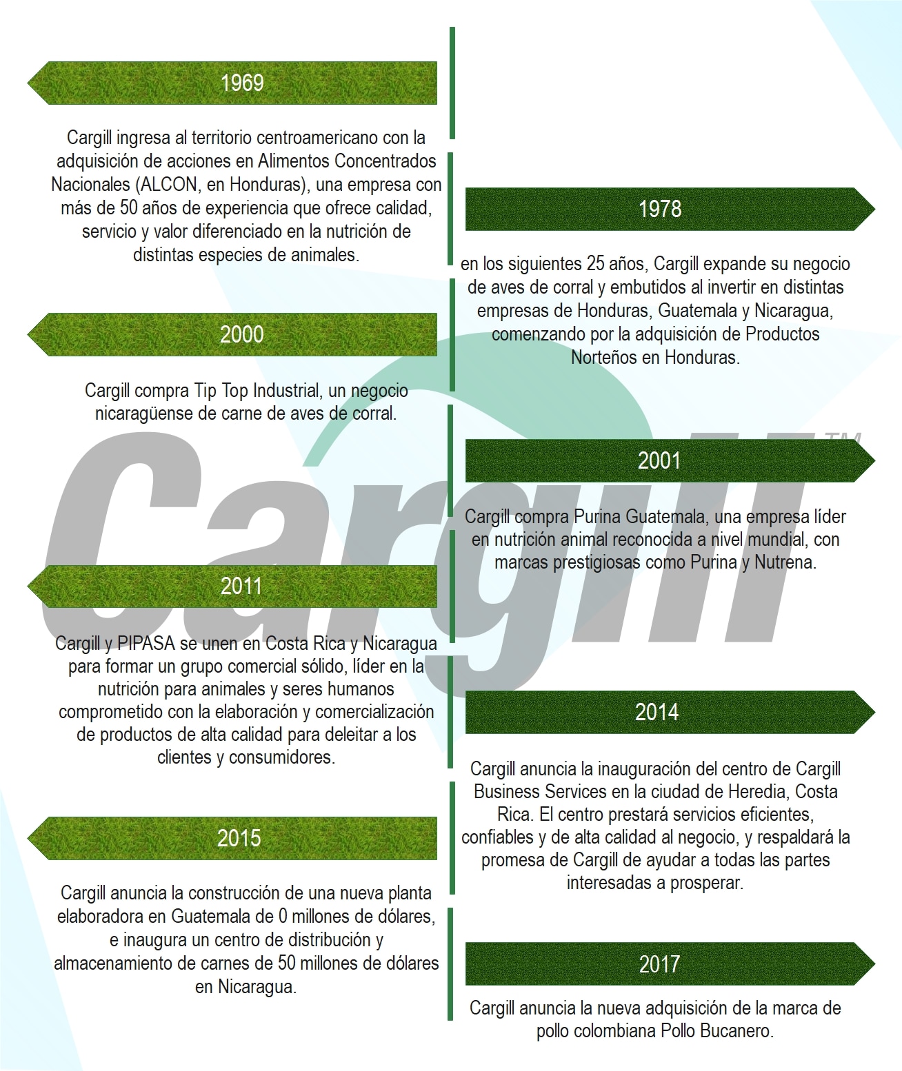 cargill timeline example