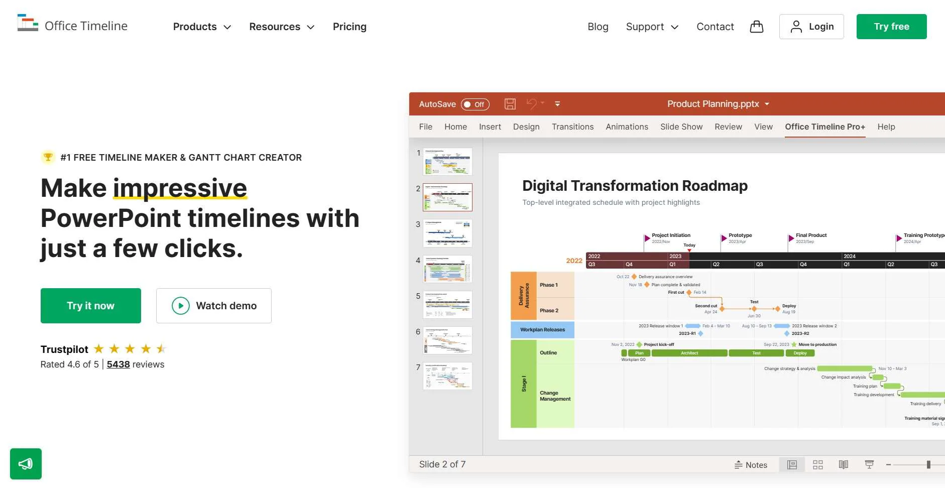 office timeline maker