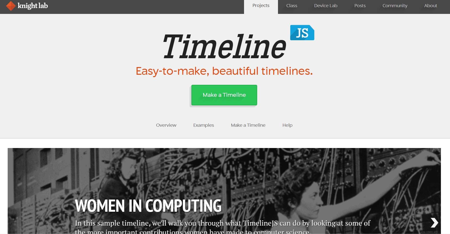 timelinejs ai timeline making tool