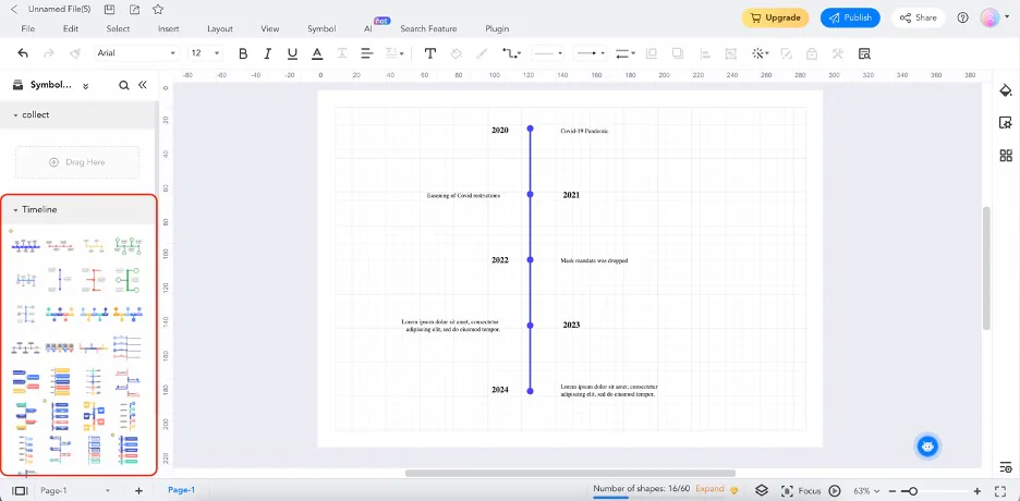 barre d'éléments edrawmax en ligne