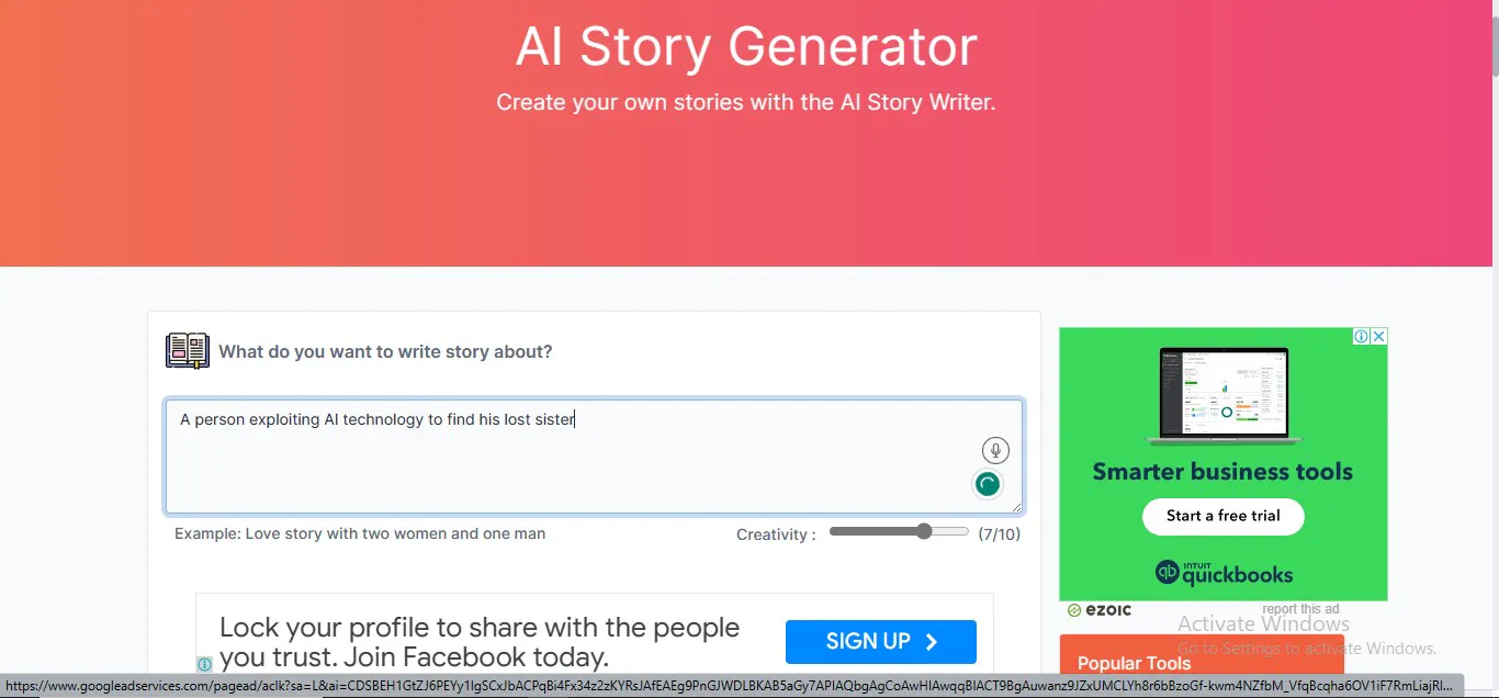 enter story requirements toolbaz ai