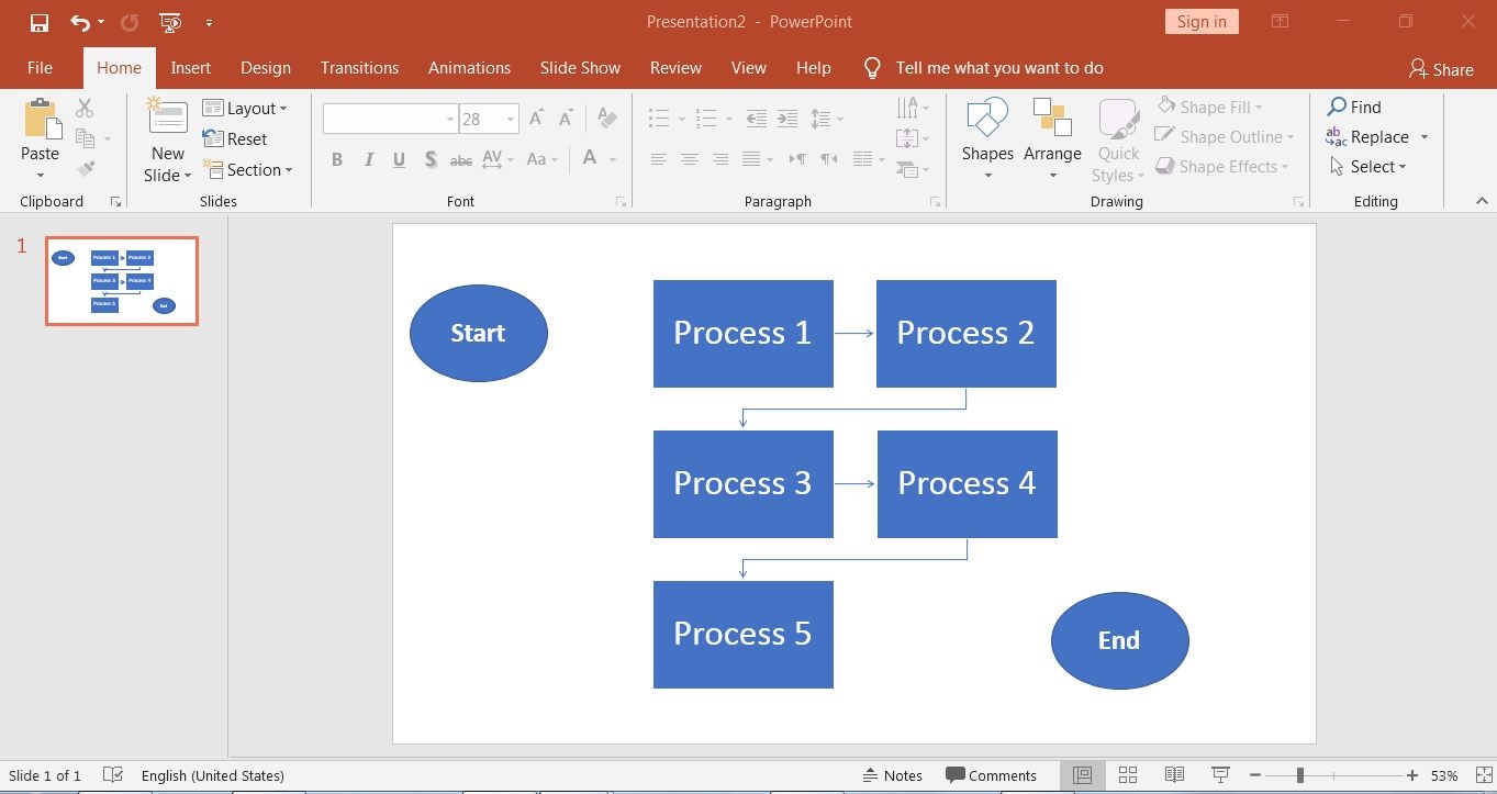 shapes insertion in powerpoint