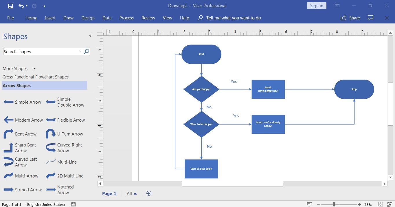 add text boxes in visio flowchart