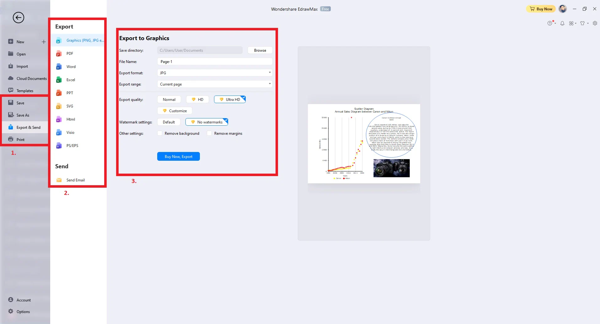 save or export your diagram