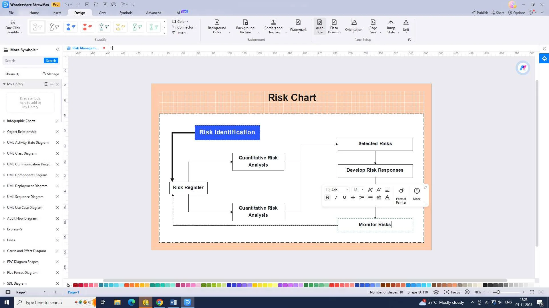 adding text to the chart