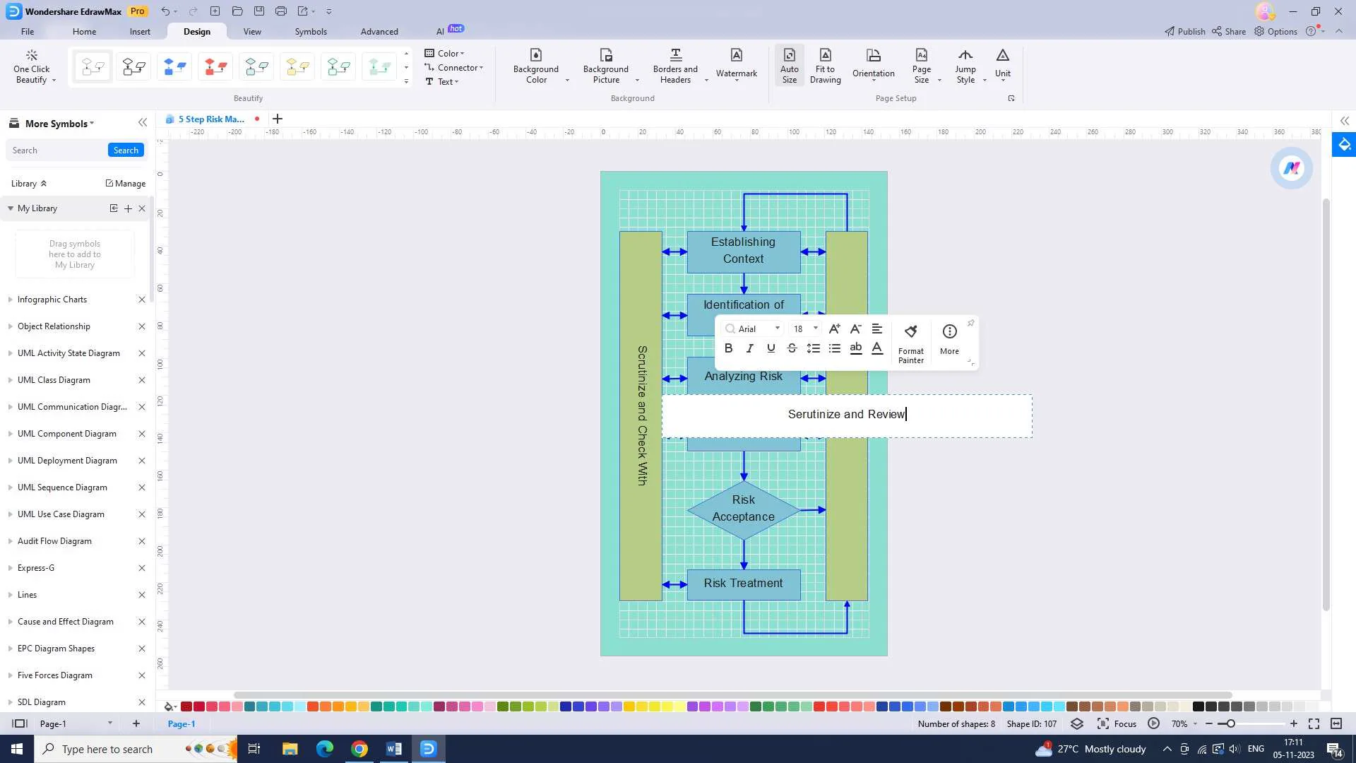 inputting data into the chart