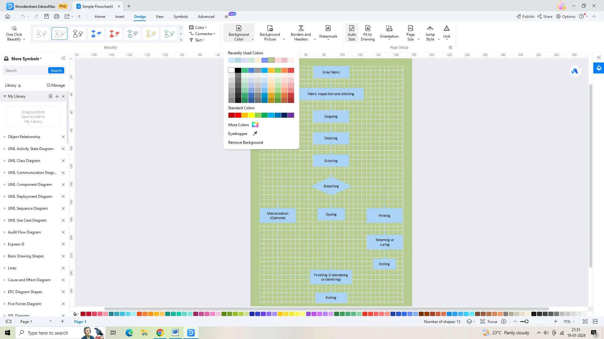 customizing the template