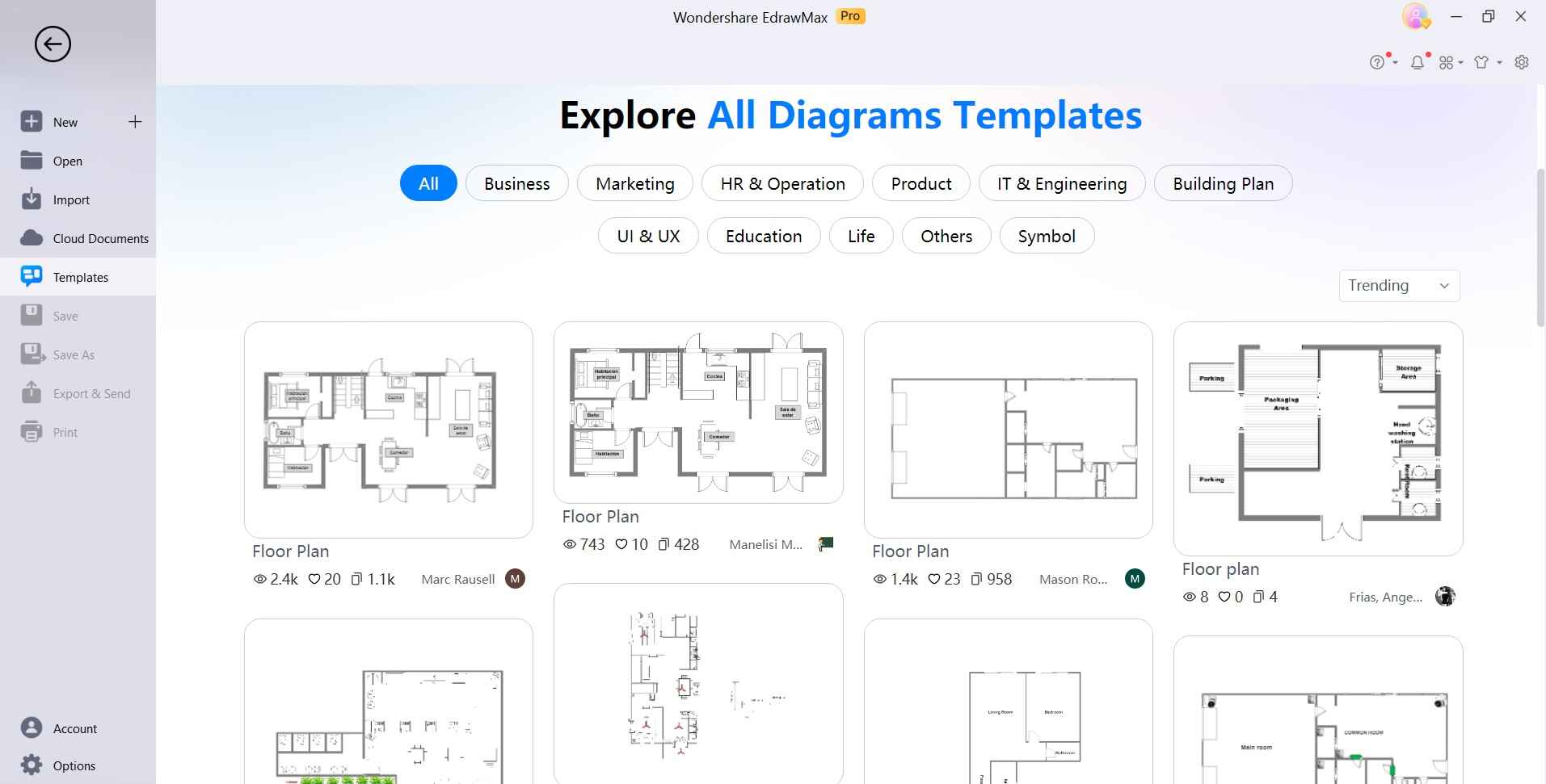 edrawmax template gallery