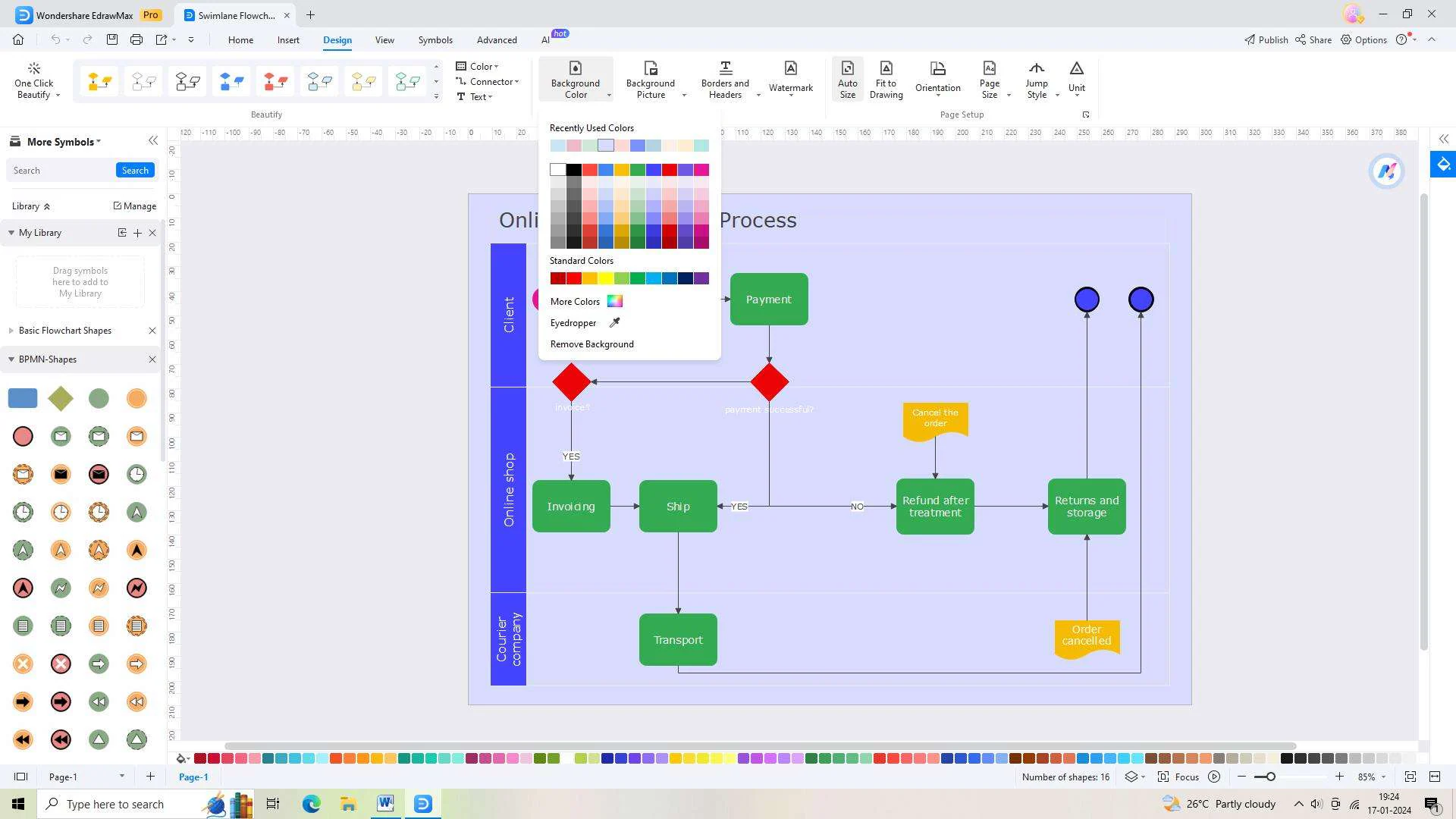 customizing the template