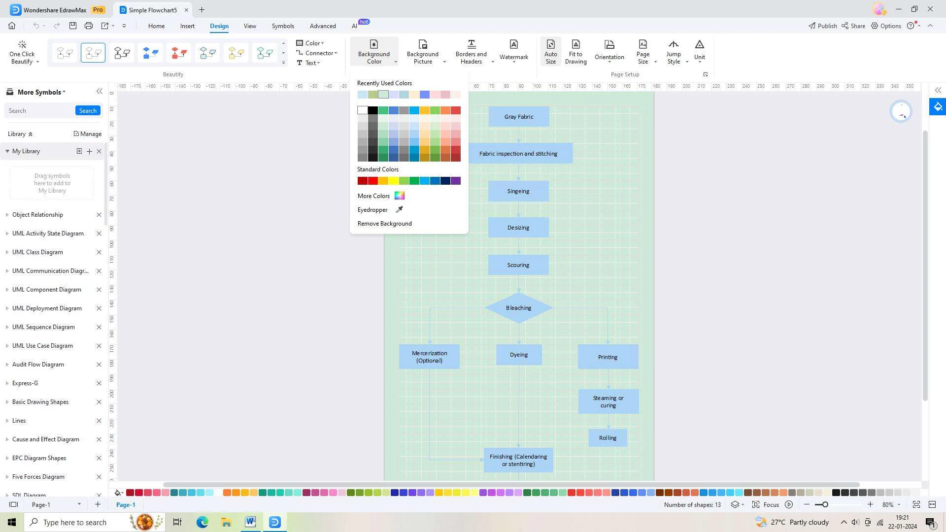 customizing the template