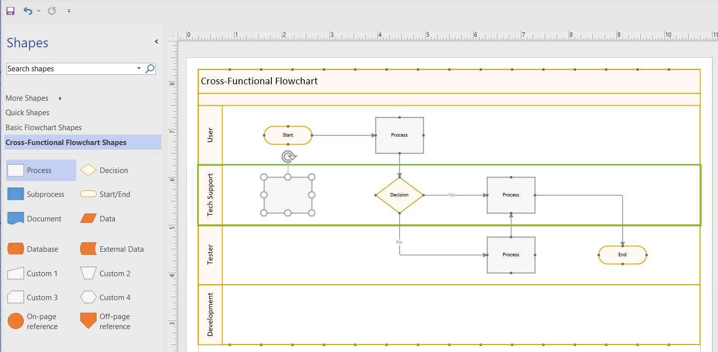 adding shapes in visio