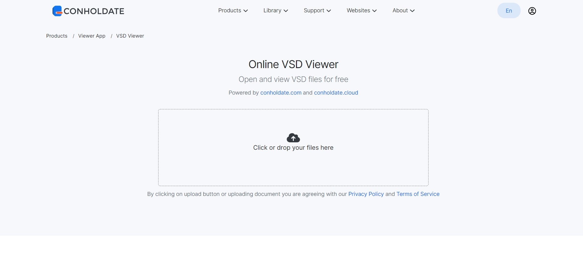 conholdate kostenloser visio viewer online oberfläche