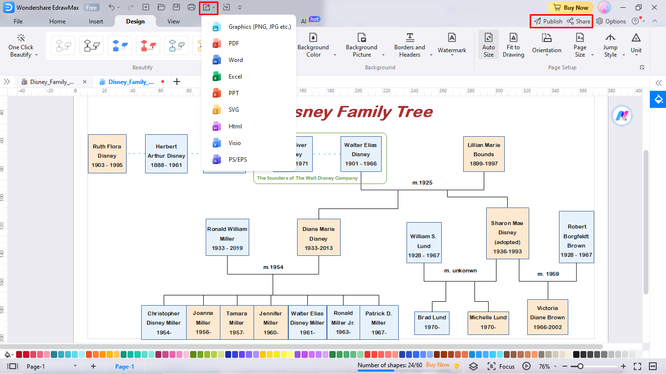 Familienbaum-EdrawMax-Schritt