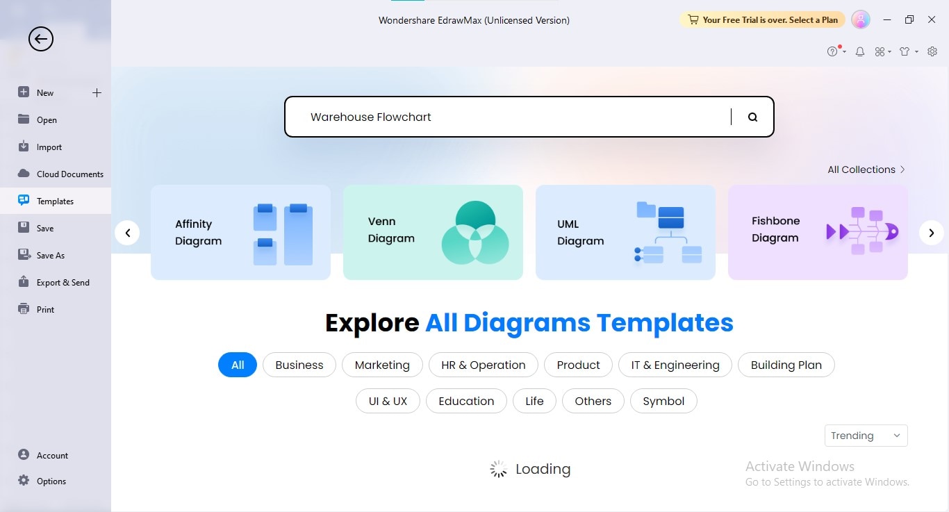 iniciar la aplicación edrawmax