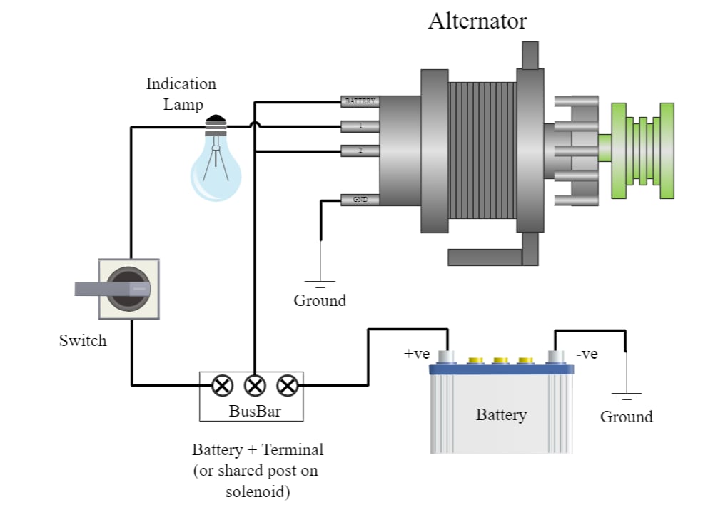 3 Wire Alternator Wiring Diagram