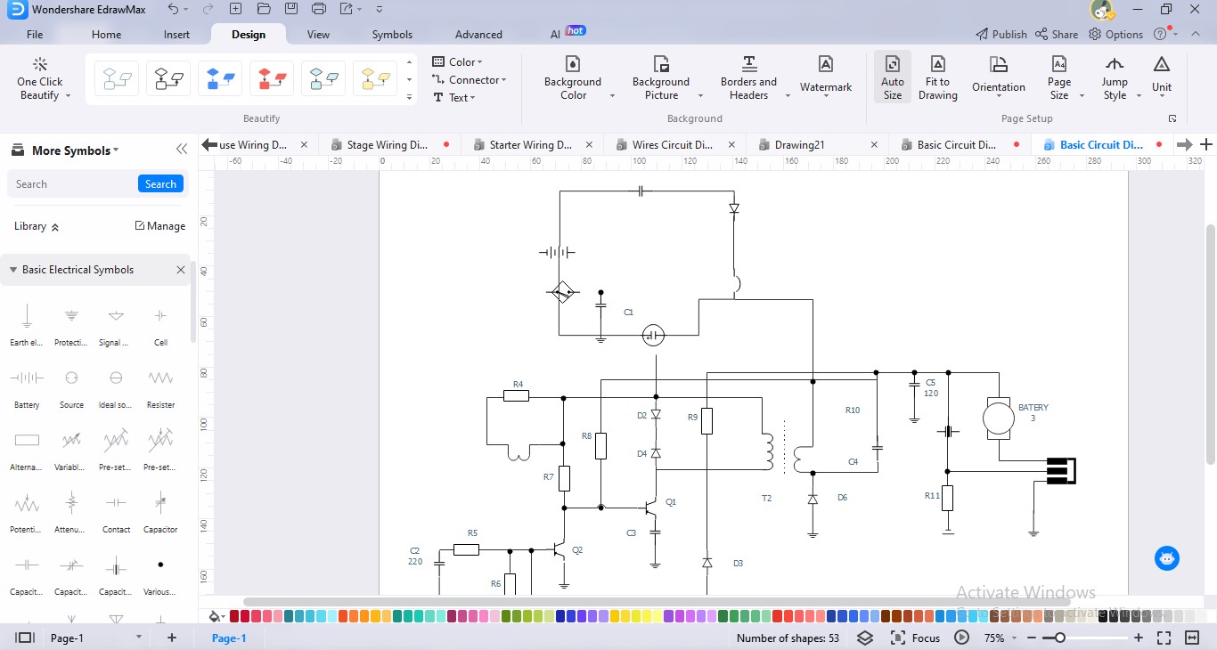 edrawmax electrical wiring diagram completion