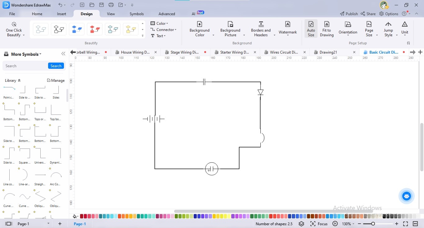 edrawmax link circuit components