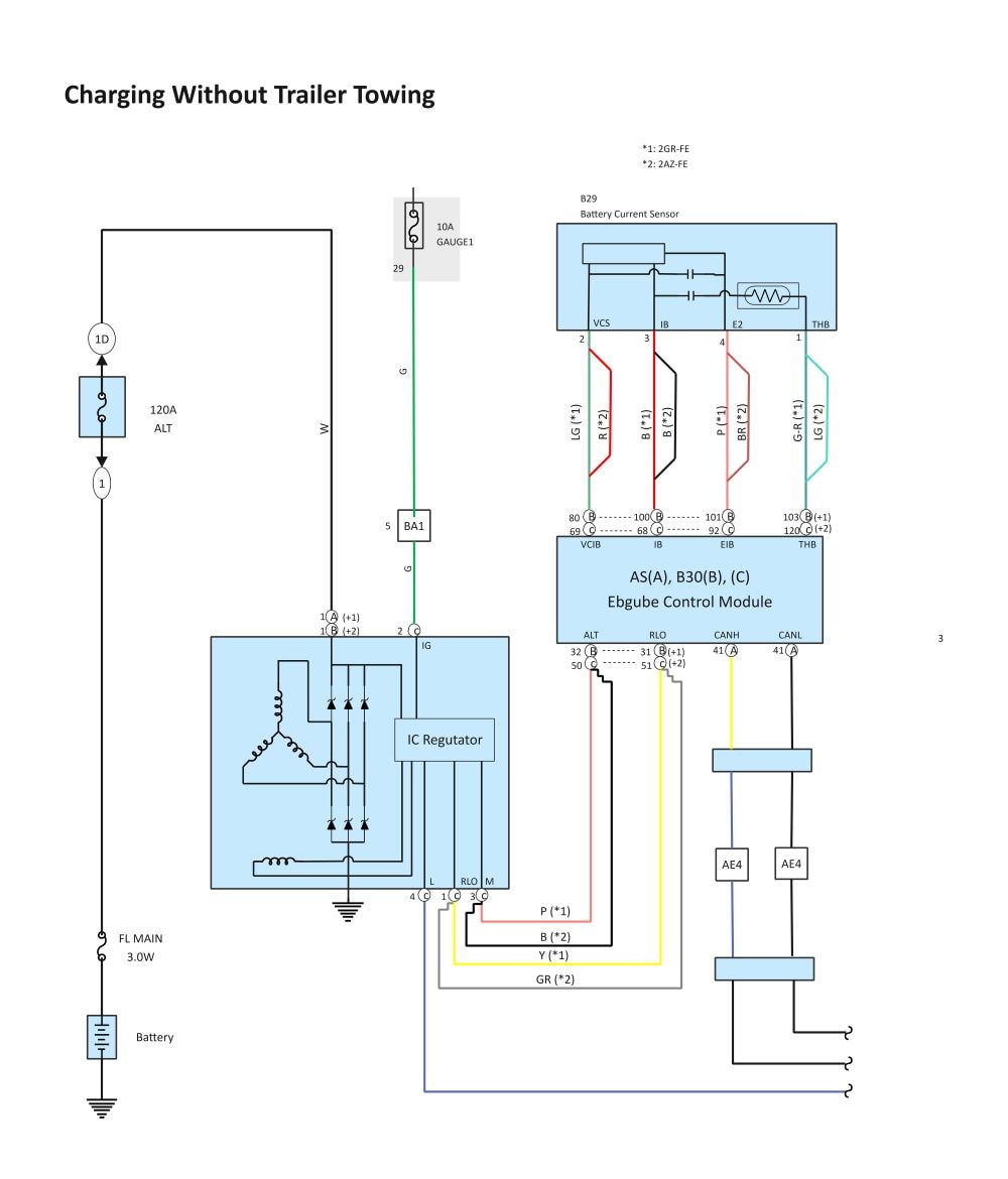 esquema eléctrico del alternador de cuatro hilos