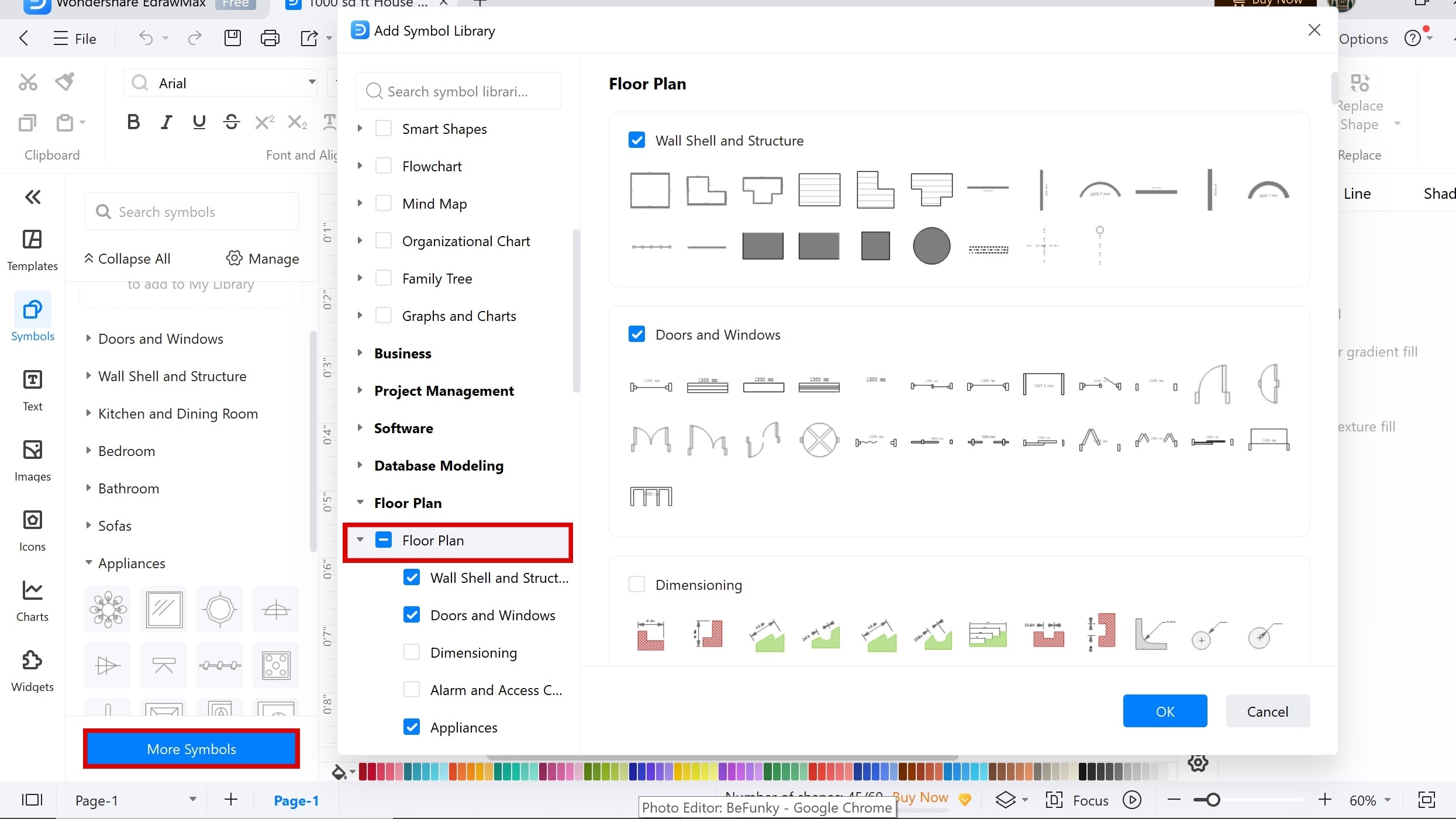 adding symbols on Edrawmax