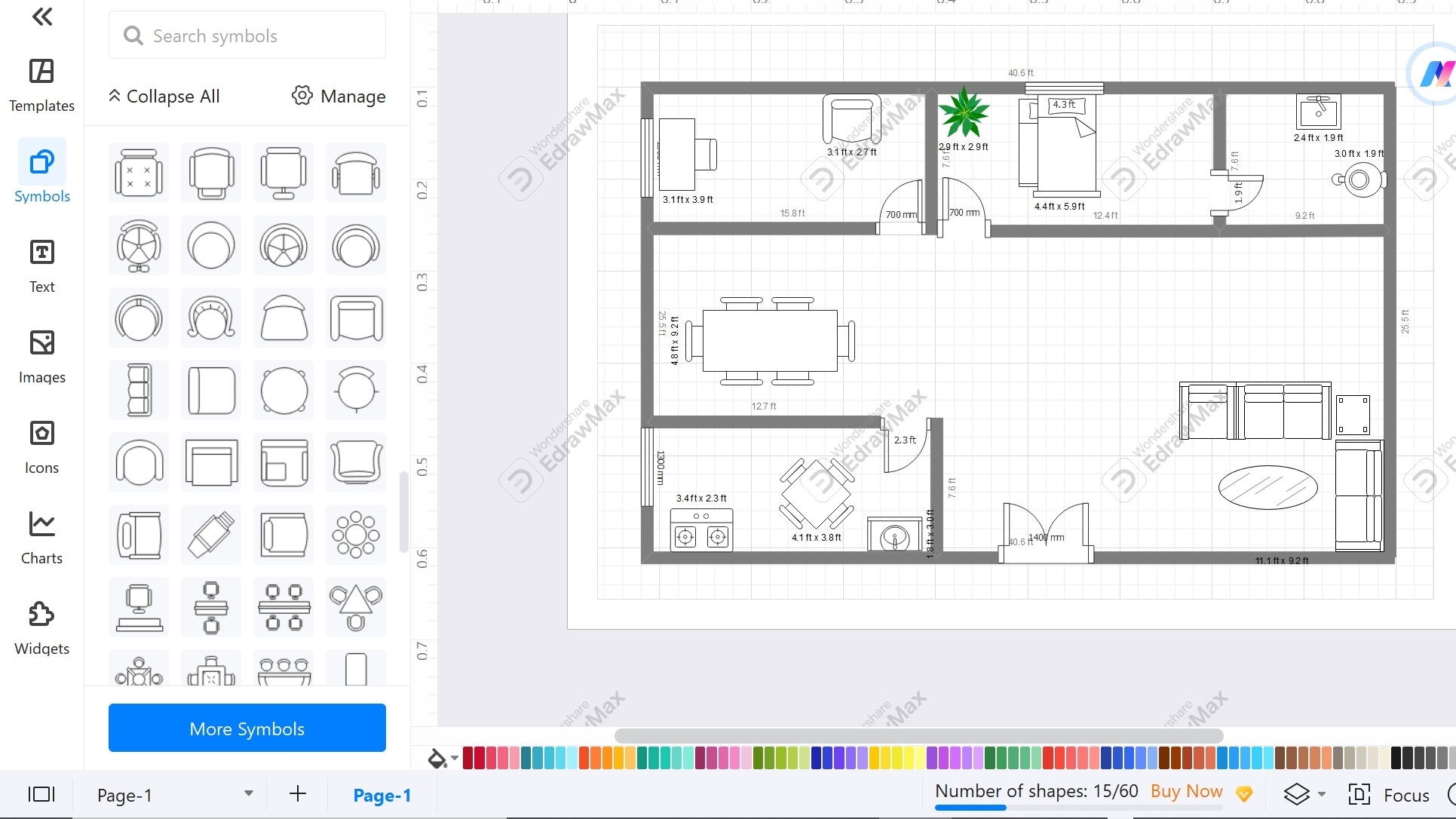 make separation on Edrawmax 