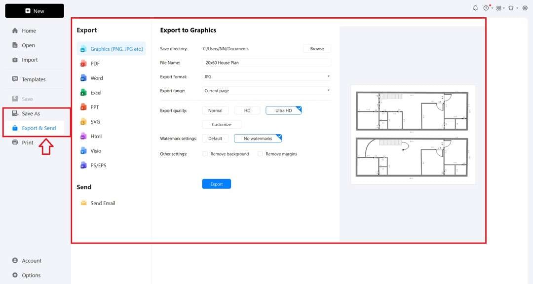 save floor plan