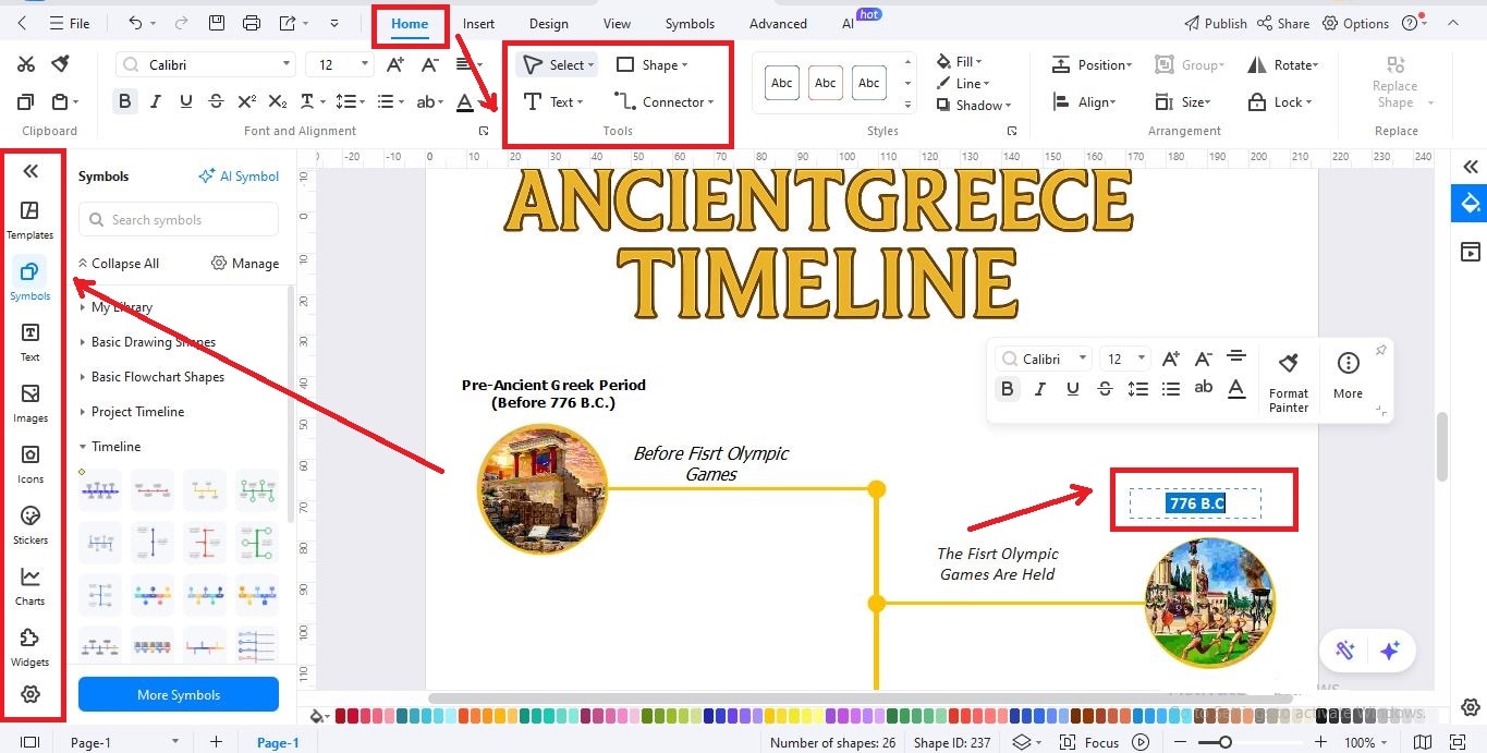 arrange and link events