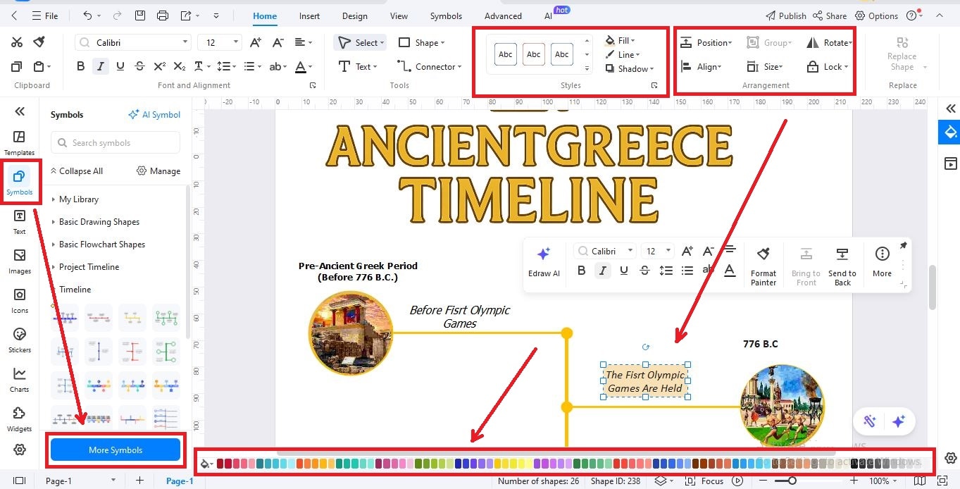 customize timeline design