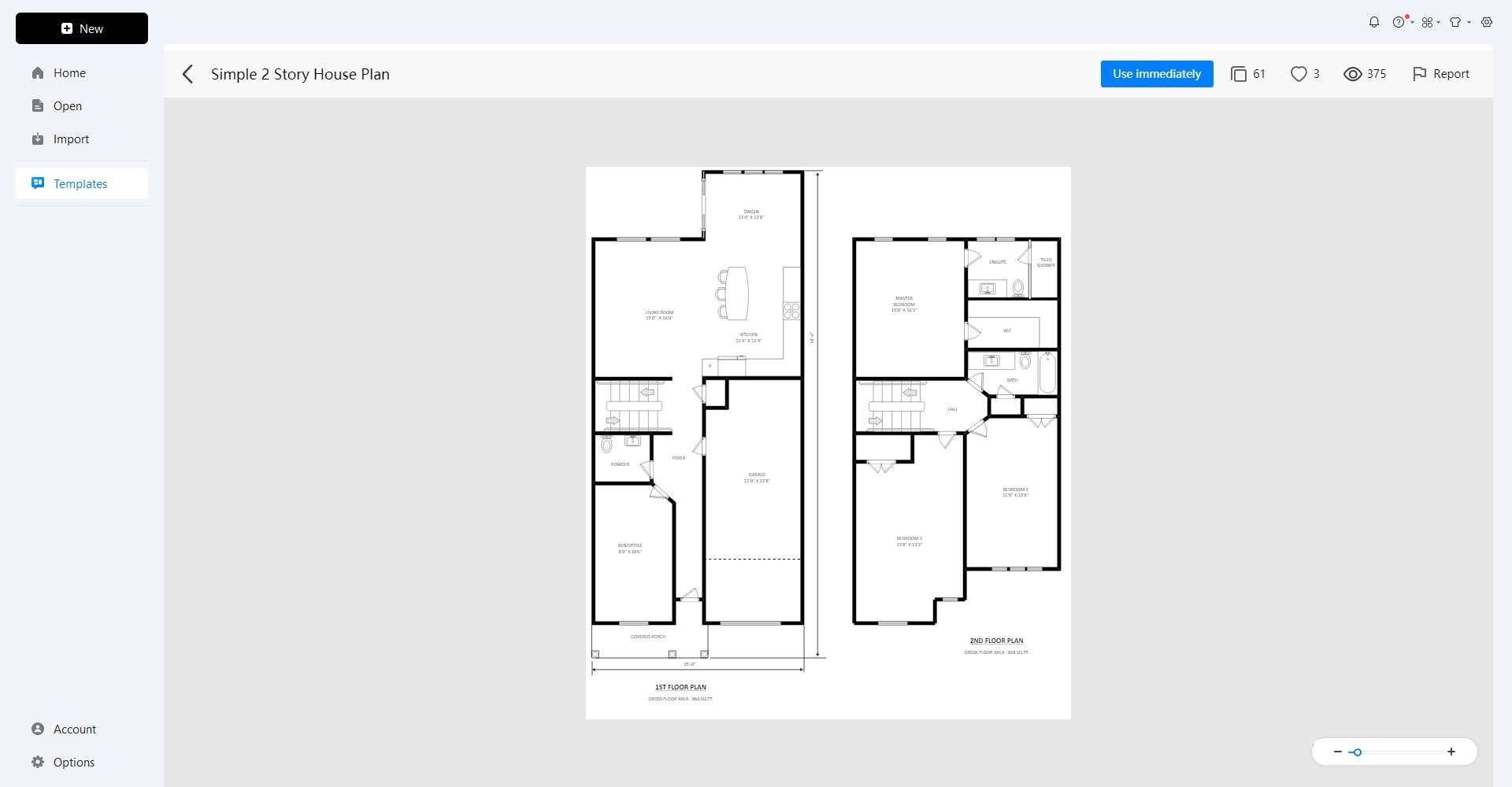  simple 2-floor house plan